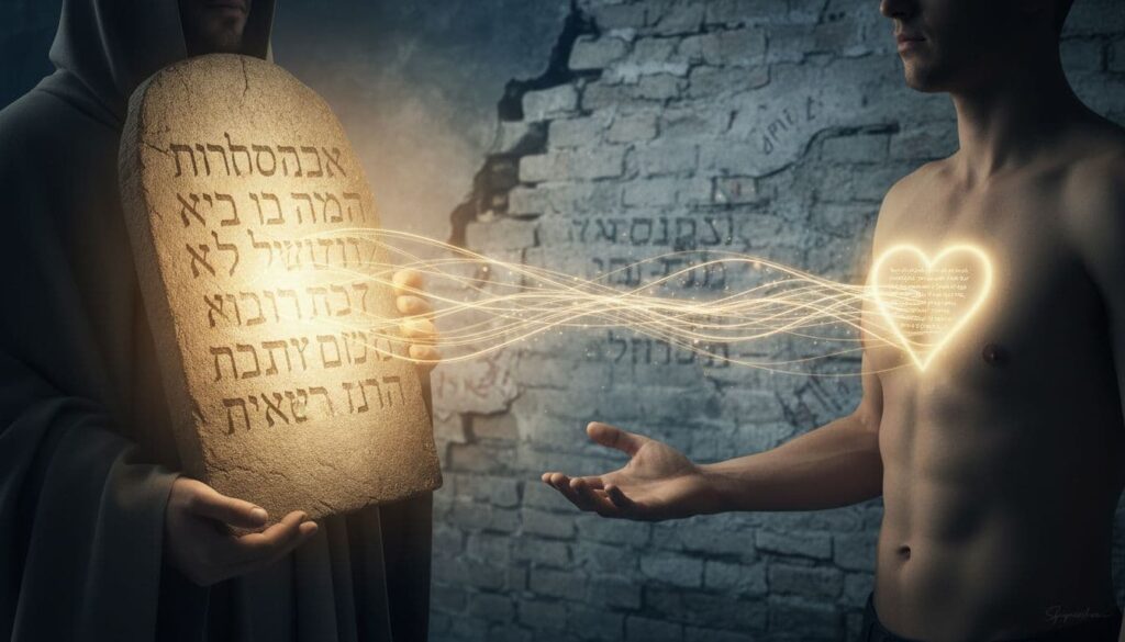 The same God who wrote on stone is ready to write on your heart so He doesn't have to write on your wall.